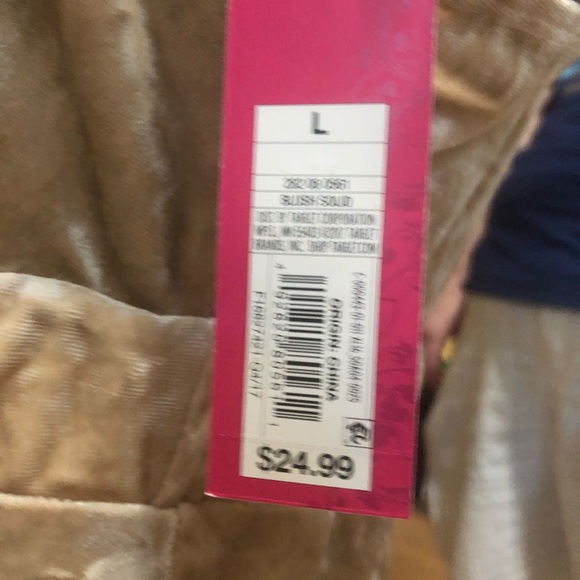 NWT Pretty Gold Cutout Crushed Velvet Dress Size L - Picture 6 of 6